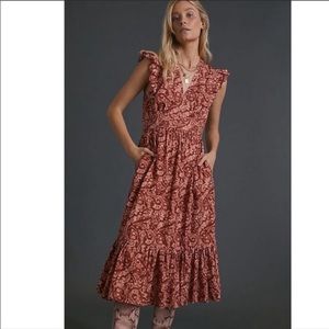 Anthropologie Altamira Midi Dress Size M